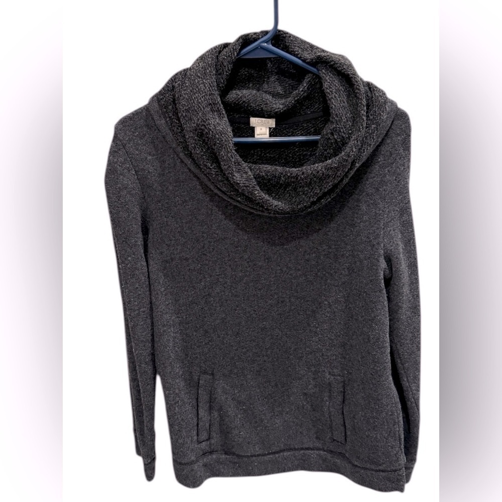 J. Crew Factory Funnel Neck Pullover Sweatshirt Wool Blend Women’s Size Medium